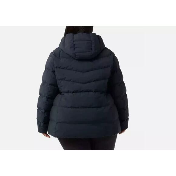 32 Degrees Heat Women's Winter Tech Blue Hooded Puffer Jacket Size M - Picture 6 of 10